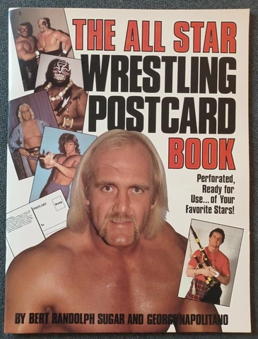 💥1️⃣9️⃣8️⃣5️⃣ All Star Wrestling Postcard Book WWF Vintage Postcards Hogan RC Cover