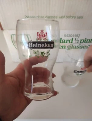 set 12 bicchieri heineken vintage originali da 25 cl anni 80/90 - Immagine 1 di 3