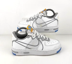 Nike Air Force 1 Low React SU - Blanco Gris Claro Humo (GS) Talla UK 5.5 EU 38.5 - Imagen 1 de 7