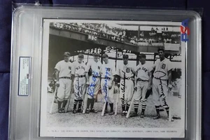 1937 Baseball All Stars DiMaggio, Greenberg, Dickey  Autographed 8x10 Photo PSA - Picture 1 of 3