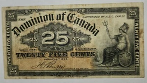 1900 Canadian 25 Cent Banknote - Picture 1 of 3