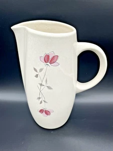 Franciscan DUET 10" Drink Pitcher Speckled Earthenware Pink Roses MCM Exc VTG - Picture 1 of 9
