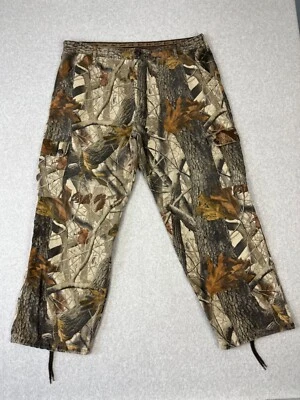 Liberty Pants Men 44 Green Realtree Hardwood Camo Cargo Pockets Adjustable Waist - Image 1 of 4
