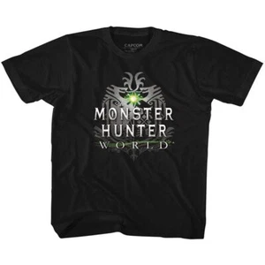 Camicia da gioco nera con logo Monster Hunter Mhw per bambini - Foto 1 di 3