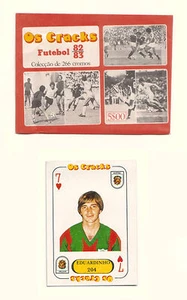 Opened 1982 Portugese Os Cracks Football Wrapper 1982 83 + Playing Card type - Picture 1 of 2