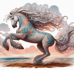 Magnificent Celtic Stallion No.1 Cross Stitch Design Inc Pattern Keeper File - Picture 1 of 9