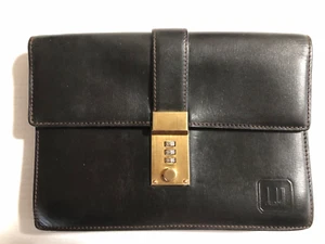 Alfred Dunhill of London Cambridge Clutch Pouch Bag in Leather Made in Italy - Picture 1 of 15