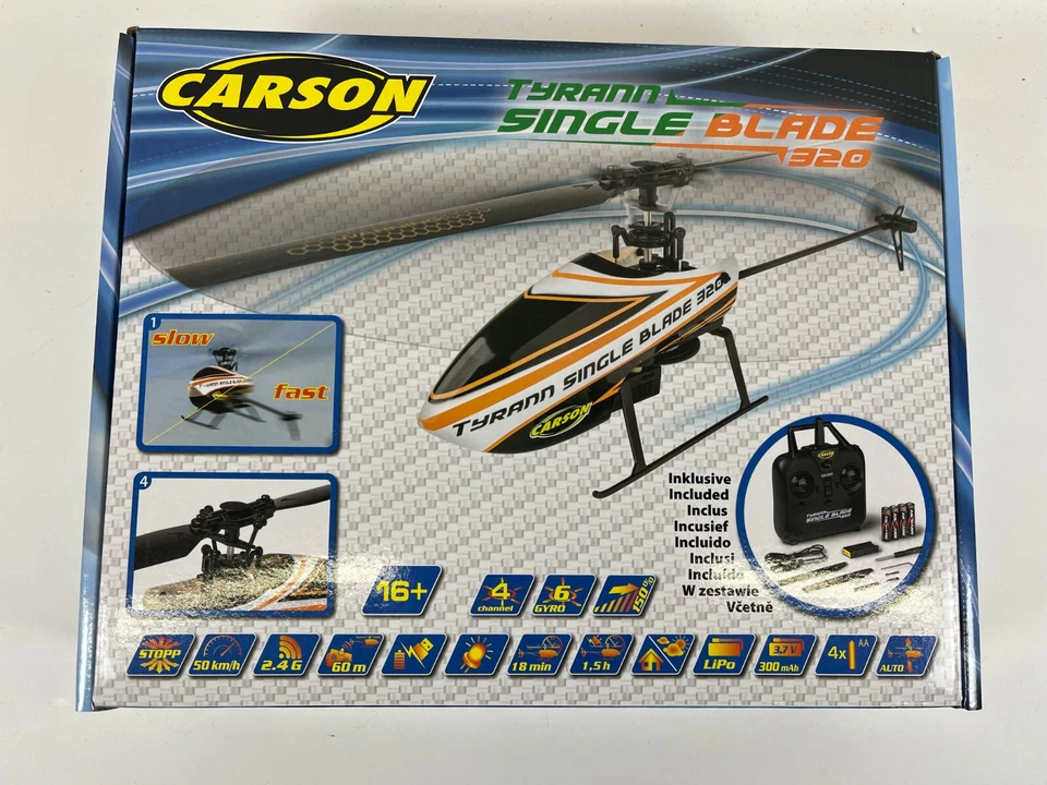 Carson 500507170 - Tyrann Single Blade 320 2.4G  100% RTF   Neuware - Bild 1 von 1