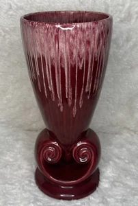 Vintage Royal Haeger Blumenvase Kunstkeramik rote Tropfglasur 9,5” hoch 4,5” Top - Bild 1 von 10