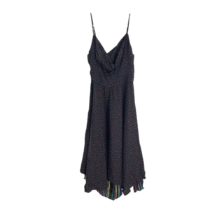 Vintage Y2K Betsey Johnson Black Red Polka Dot Rainbow Mini Strap Dress Size 6 - Picture 1 of 9