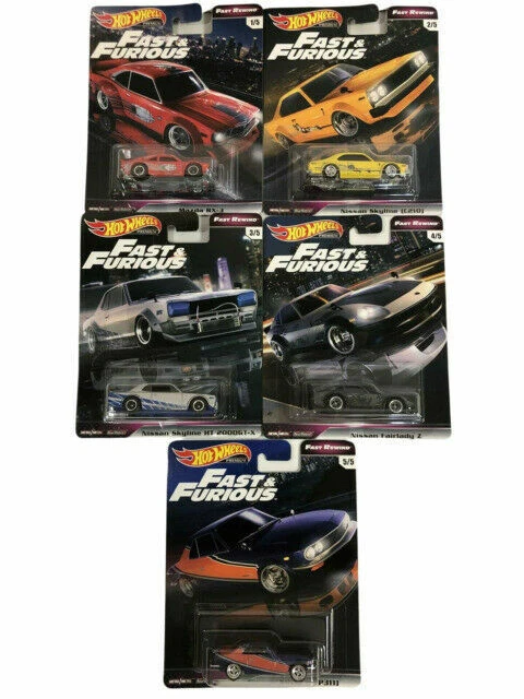 Hot Wheels GBW75 Fast & Furious Motor City Muscle 5 Vehicles Set