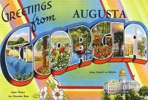 Grüße aus Augusta, Georgia #2 - 30er Jahre - Vintage Postkarte Magnet - Bild 1 von 2