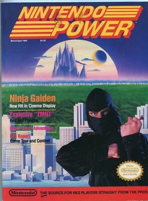 Nintendo Power Magazine 1989 # 5 NES Ninja Gaiden Complete w Poster, High Grade - Image 1 of 4