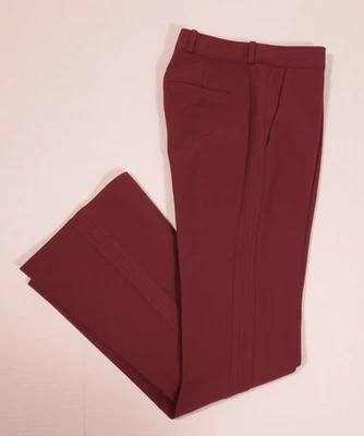 VICTORIA BECKHAM Women's Brick Red Flat Front Wide Leg Pant Sz 4 ($750) - Image 1 of 4