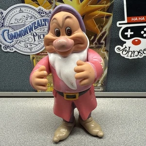 Disney Vintage SNOW WHITE Grumpy Dwarf Vinyl Figure Toy 6.5” one of 7 dwarfs - Picture 1 of 6