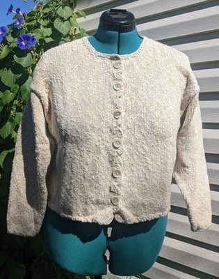Vintage Shanagarry Knitwear Irish Linen Cottagecore Cardigan Sweater Size M - Image 1 of 4