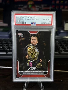 2025 Topps Now UFC 311 Hasbulla Magomedov #4 Red /5 Psa 10 - Bild 1 von 3