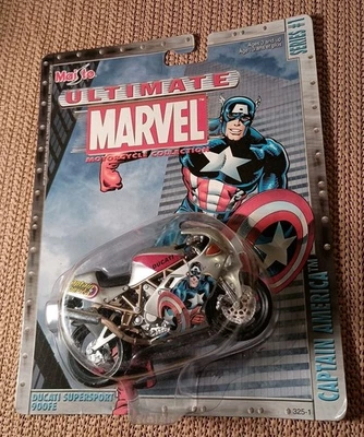 2002- Captain America Ducati Supersport 900FE -Marvel Motorcycle Series - Maisto - Image 1 of 4