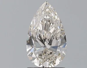 Pear Cut 1.50 Carat Cert. GIA Natural Mined Diamond Loose I color VS2 clarity - Picture 1 of 2