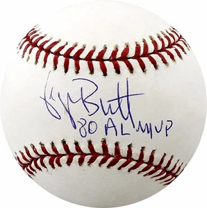 George Brett handsignierter offizieller ML Baseball beschriftet 80 AL MVP PSA - Bild 1 von 2