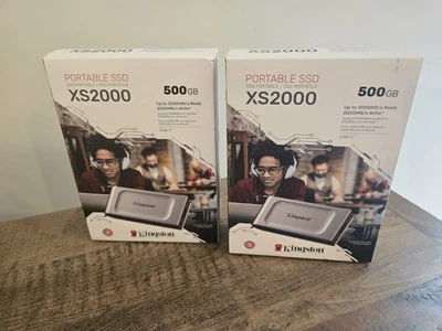 (2) Kingston Xs2000 500g High Performance Portable Ssd With Usb-c | Pocket-sized - Image 1 of 4