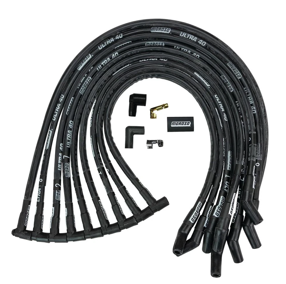 WIRE SET,ULTRA 40,SLEEVED,FORD 351W,BLACK 73822 - Image 1 of 1