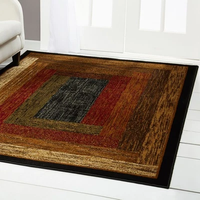 Rustic Lodge Modern Area Rug 4x6 Contemporary Carpet - Actual 3' 6" x 5' 2" - Image 1 of 4