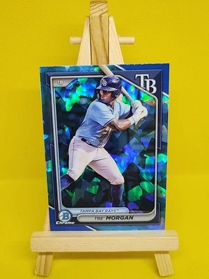 2024 Bowman Chrome Draft Sapphire Tre’ Morgan #BDC-197 Tampa Bay Rays - Image 1 of 2