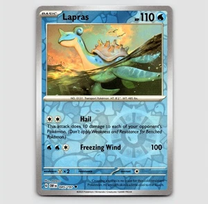 Lapras (Reverse) -  045/197 - Uncommon NM SV03: Obsidian Flames Single - Picture 1 of 2
