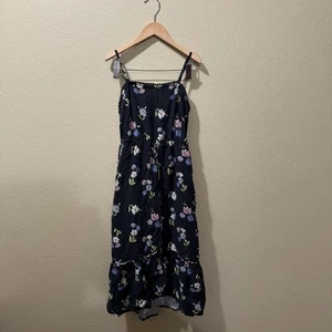 Girl’s M(8) Medium Art Class Black Floral Spaghetti Strap Dress w/ Shorts - Picture 1 of 11