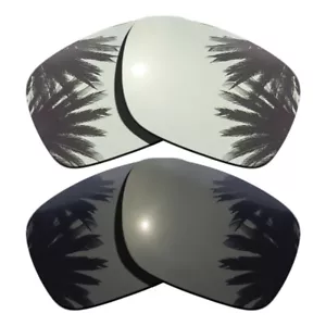 Black&Silver Mirrored Replacement Lenses for-Oakley Holbrook XS OO9007 Polarized - Picture 1 of 4