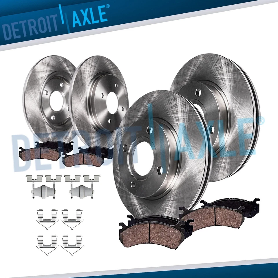 Rotores de disco delanteros y traseros 8 piezas + pastillas de freno de cerámica para Nissan Altima Infiniti G20 Foto 1 de 4