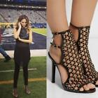 $995 NEW Tamara Mellon SUBMISSION Studded Patent Sandals Black Shoes 39 41