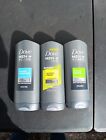 3 Dove Men+Care Body & Face Wash, Clean Comfort/Active Fresh/Extra Fresh (Y22)