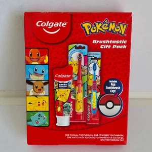 Colgate Pokémon Brushtastic Gift Pack Electric/Manual Toothbrush Ex 2026 - Picture 1 of 5