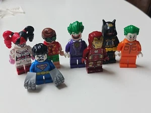 Lego Marvel Mini figures Joker Batwoman Robin Ironman Harley Quinn Superman Set - Picture 1 of 1