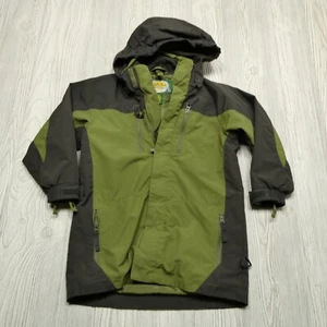 Cabelas for Kids Rain Jacket Youth Size Small Green Full Zip Hooded Coat Boys - Picture 1 of 13