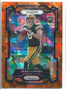 2023 Panini Prizm Rookie Orange Cracked Ice Sean Clifford #338 - Imagen 1 de 1