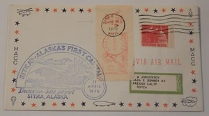 Sitka Alaska Flughafen Widmung 11. April 1970 Luftpost - Bild 1 von 2