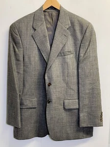 Chaps Ralph Lauren Blazer Jacket Mens 40R Regular Grey Wool, Linen Sport Coat - Picture 1 of 12