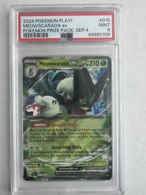 Pokemon TCG Meowscarada ex Prize Pack Play Promo PSA 9 - Image 1 of 2