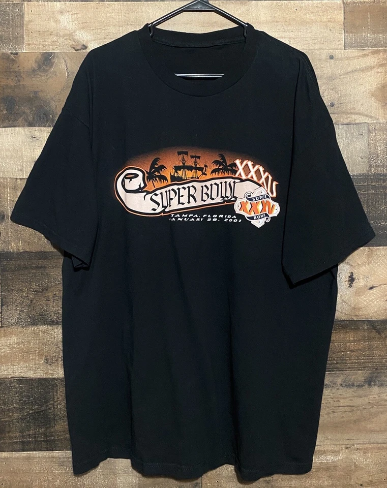 Camiseta De Colección Y2K NFL 2001 Super Bowl XXXV Giants Ravens Talla XXL Foto 1 de 1