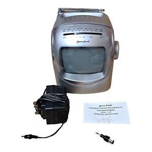 Lenoxx Sound Portable TV Black and White With Radio Tested And Working