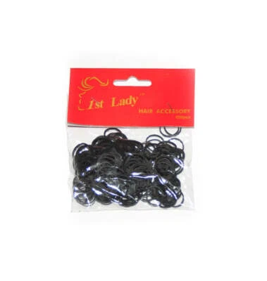 1st Lady 250 Mini Hair Elastics Rubber Bands Braids Braiding Plaits Small Bands - Image 1 of 2