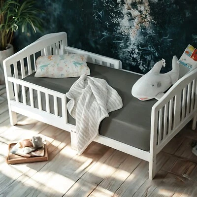 Paquete de 2 sábanas elásticas para cuna estándar y colchón para niños pequeños 52"x28" Foto 1 de 4