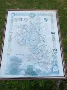 Map of Buckinghamshire 1848 antique engraving Thomas Moule Barclay's Dictionary - Picture 1 of 2