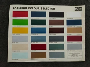 January 1981 Holden Gemini Commodore Statesman & WB utility - Colour card chart - Picture 1 of 2