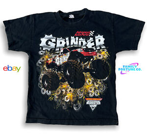 Black T Shirt Grinder Monster Jam Advance Auto Parts 2011 Youth Size Medium
