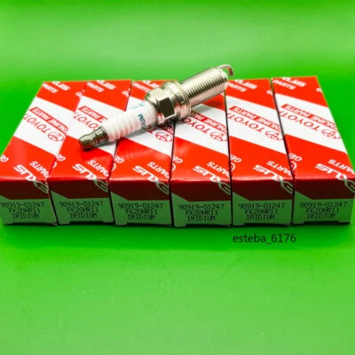 New Set of 6PCS OE 90919-01247 FK20HR11 Spark Plugs for Avalon Camry Lexus - Imagem 1 de 4