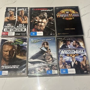 6 X WWE Wrestling DVD Lot Triple H Cena Rock Undertaker R4 Wrestlemania - Picture 1 of 7